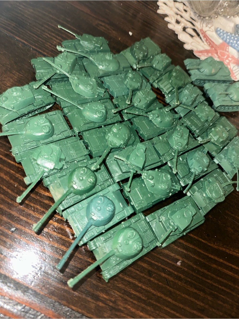 Vintage Green Plastic Military Tank Lot